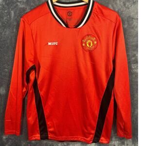 Y2K Manchester United Long Sleeve Football/Soccer Jersey Men’s Large